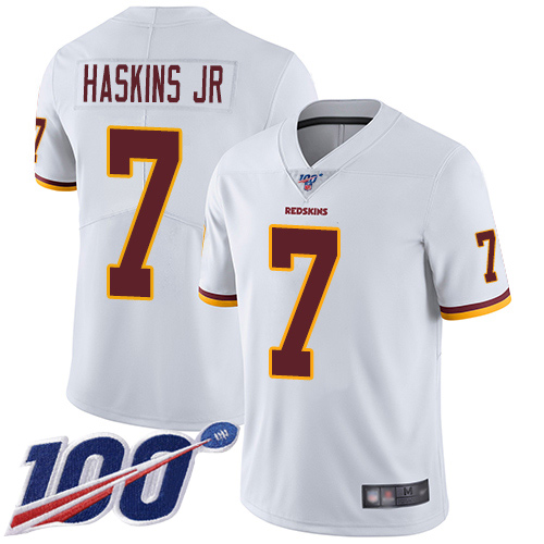 Washington Redskins Limited White Men Dwayne Haskins Road Jersey NFL Football 7 100th Season